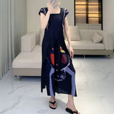 Signature Pleated Plissé Midi Dress